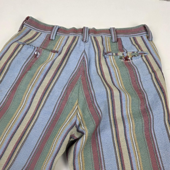Vintage Levi's Sta-Prest Dress Pants Mens 30x28 Multicolor Stripe Slacks 70s - Picture 8 of 16